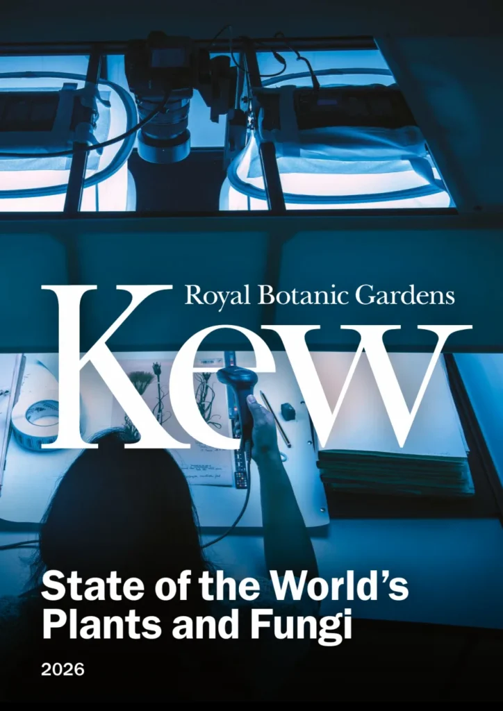 Portada del informe State of the World’s Plants and Fungi 2026 del Royal Botanic Gardens, Kew