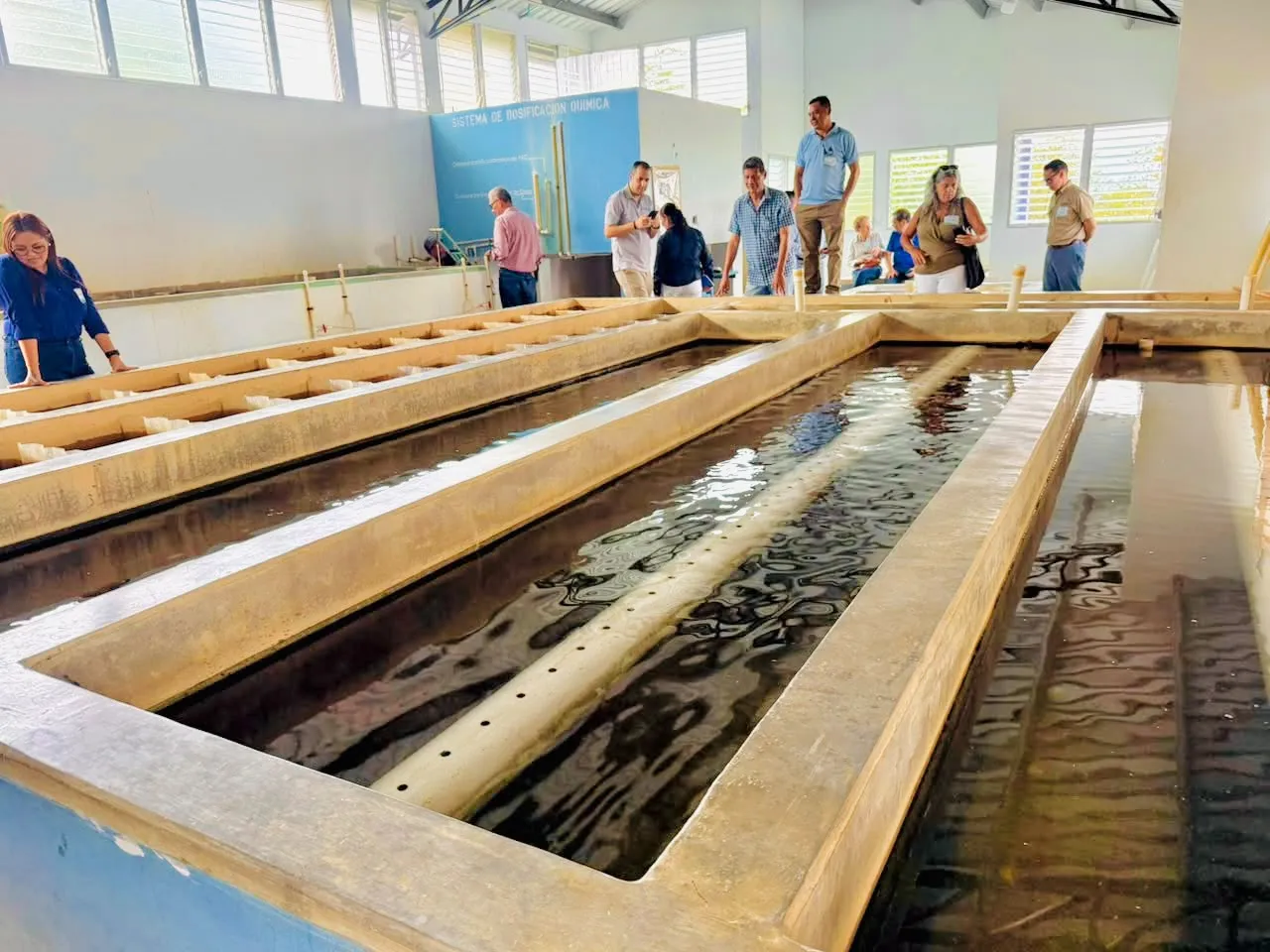 Tanques de sedimentación de una planta de tratamiento de agua AguaClara